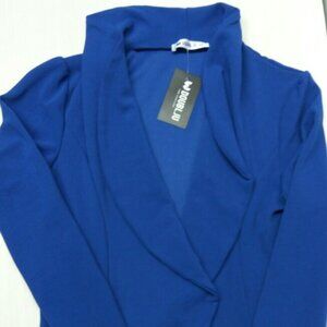 DOUBLJU Draped Blue Blazer 2X, NWT